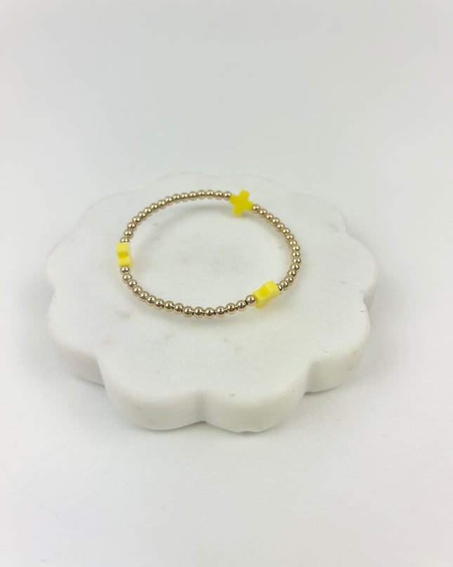 eGirl Signature Cross 3mm Bracelet - Canary Bracelets in at Wrapsody