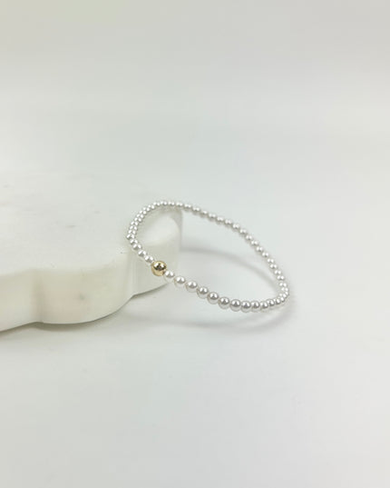 eGirl Classic 3mm Pearl Bead Bracelet Bracelets in at Wrapsody