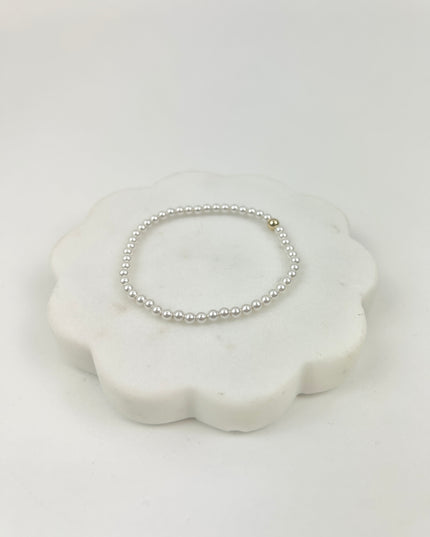 eGirl Classic 3mm Pearl Bead Bracelet Bracelets in at Wrapsody