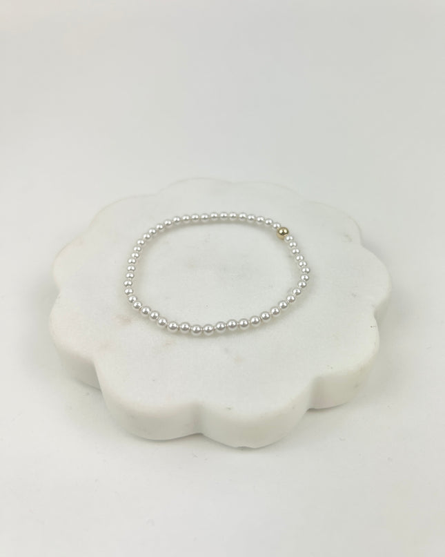 eGirl Classic 3mm Pearl Bead Bracelet Bracelets in at Wrapsody