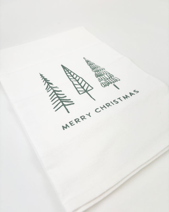 Merry Christmas Trees Kitchen Towel Kitchen Towels in at Wrapsody