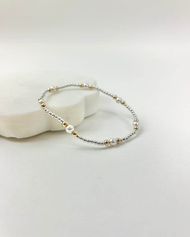 Enewton Mixed Metal Purpose 4mm Pearl Bead Bracelet Bracelets in at Wrapsody