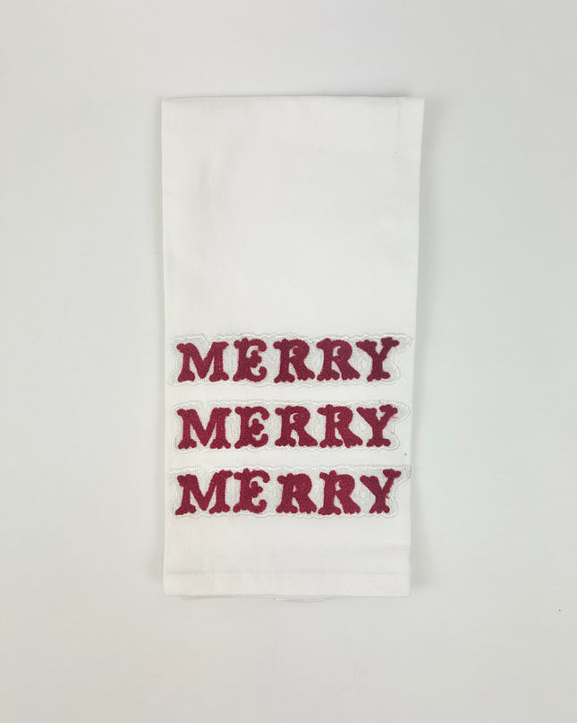 Merry Merry Merry Tea Towel Kitchen Towels in at Wrapsody
