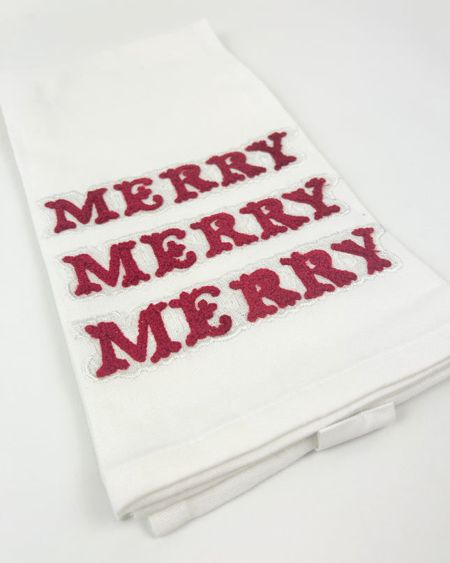 Merry Merry Merry Tea Towel Kitchen Towels in at Wrapsody