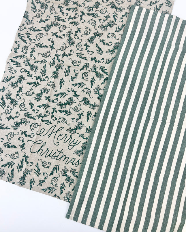 Merry Christmas Vine Towel Set of 2 Kitchen Towels in at Wrapsody
