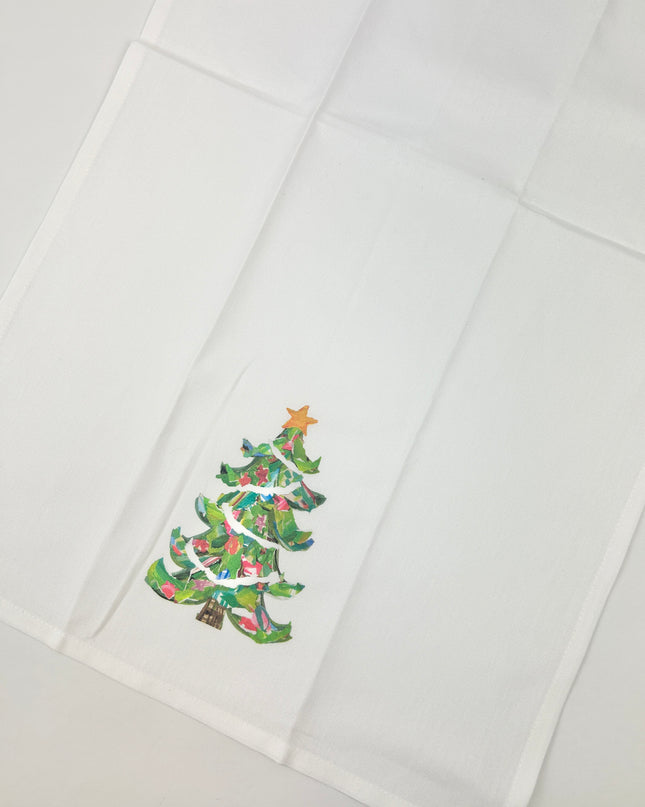 Green Christmas Tree Tea Towel Kitchen Towels in at Wrapsody