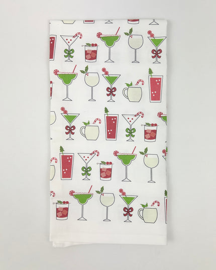 Christmas Cocktails Kitchen Towel Kitchen Towels in at Wrapsody