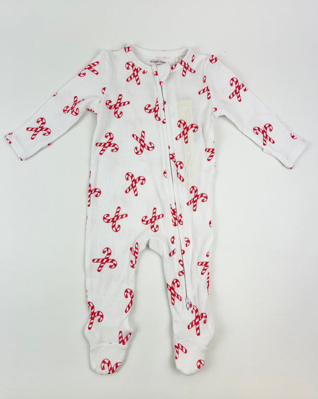 Angel Dear Candy Canes 2-Way Zipper Footie Baby in at Wrapsody