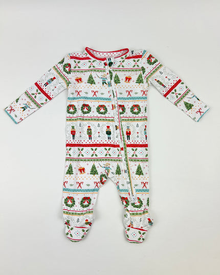 Angel Dear Nutcracker Fair Isle 2-Way Zipper Footie Baby in at Wrapsody