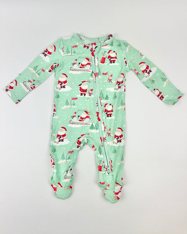 Angel Dear Golfing Santa Elves 2-Way Zipper Footie Baby in at Wrapsody