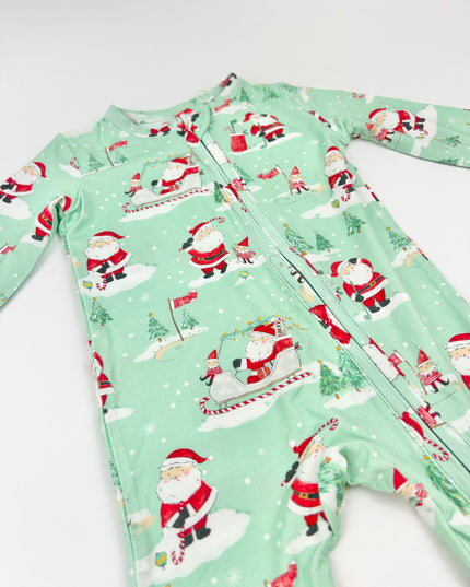 Angel Dear Golfing Santa Elves 2-Way Zipper Footie Baby in at Wrapsody