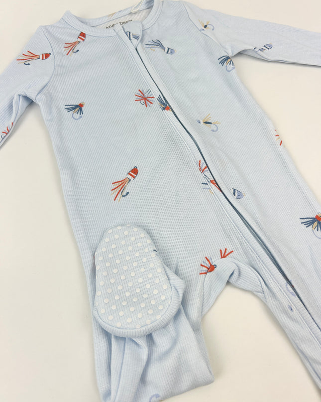 Angel Dear Fly Fishing Lures 2-Way Zipper Footie Baby in at Wrapsody