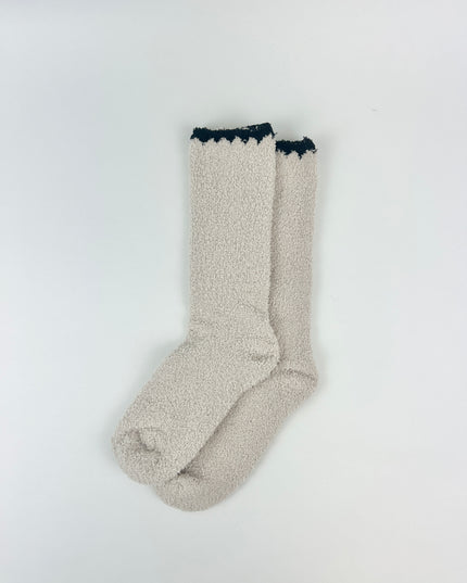 Barefoot Dreams Blanket Stitch Stone Socks Loungewear in at Wrapsody