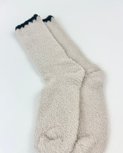 Barefoot Dreams Blanket Stitch Stone Socks Loungewear in at Wrapsody