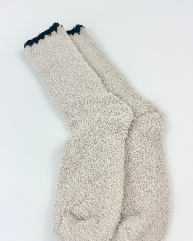 Barefoot Dreams Blanket Stitch Stone Socks Loungewear in at Wrapsody