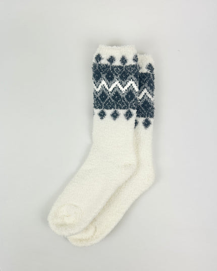 Barefoot Dreams FairIsle Pearl Multi Socks Loungewear in at Wrapsody