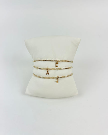 Enewton Respect Initial Charm Gold 2mm Bracelet Bracelets in at Wrapsody