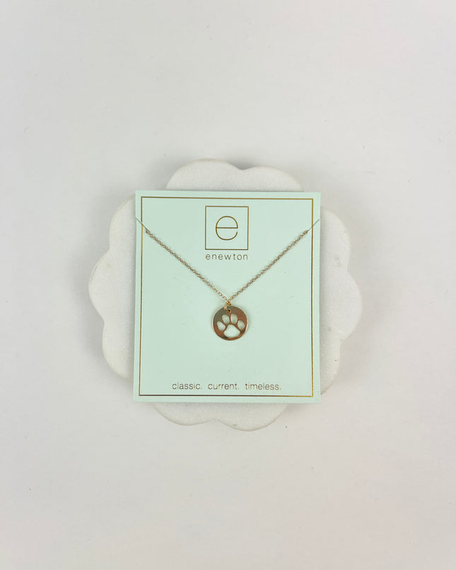 Enewton Paw Charm Gold 16" Necklace Necklaces in at Wrapsody