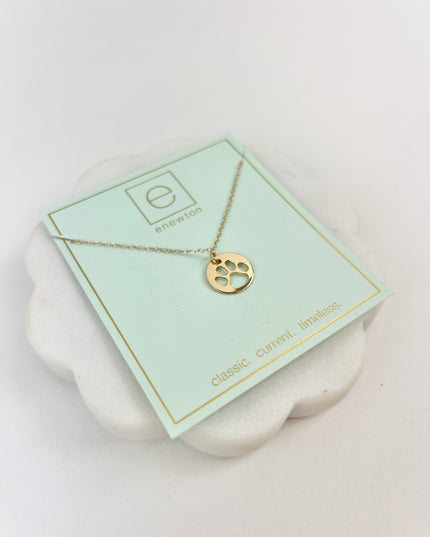 Enewton Paw Charm Gold 16" Necklace Necklaces in at Wrapsody