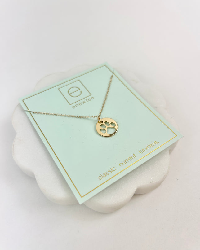 Enewton Paw Charm Gold 16" Necklace Necklaces in at Wrapsody