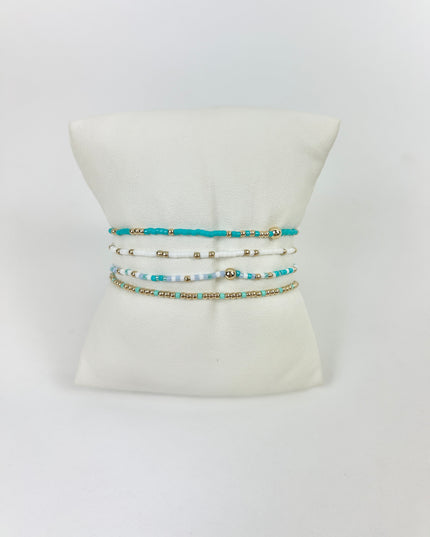 Enewton Hope Sincerity White/Mint/Teal Bracelet Stack Bracelets in at Wrapsody