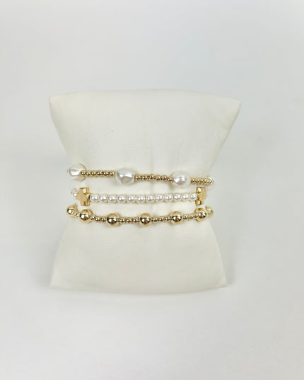 Enewton Classic Gold & Pearl Bracelet Stack Bracelets in at Wrapsody