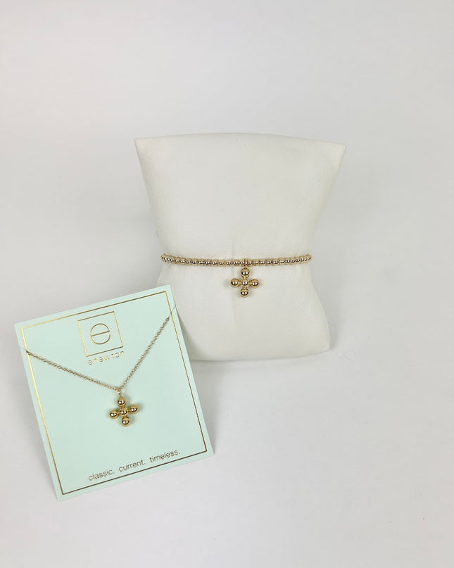 Enewton Signature Cross Gold Beaded Necklace/Bracelet Duo Necklaces in at Wrapsody