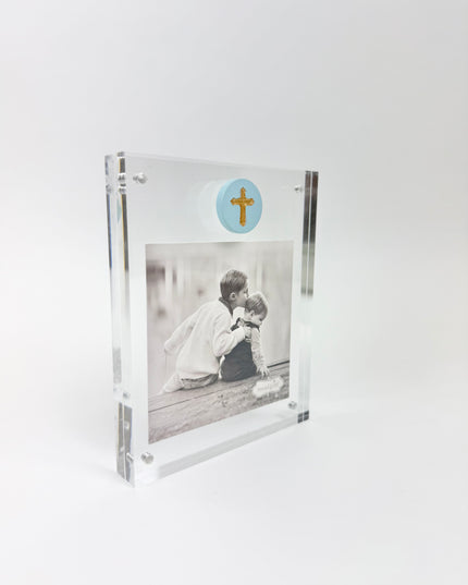 Blue Cross Medallion Acrylic Frame Picture Frames in at Wrapsody