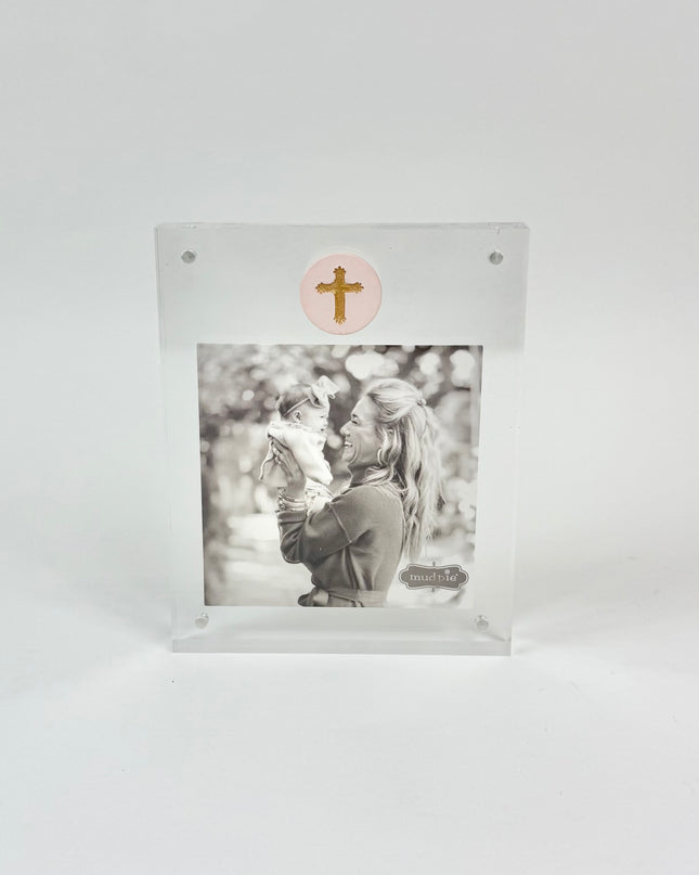 Pink Cross Medallion Acrylic Frame Picture Frames in at Wrapsody