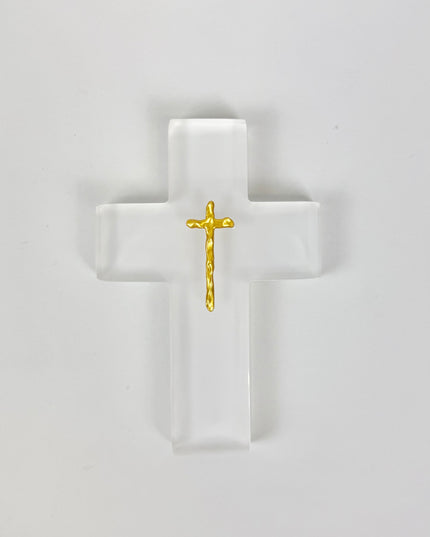 Painted White Resin Cross Home Decor in at Wrapsody
