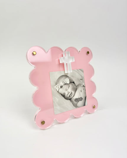 Pink Acrylic Frame with Cross Picture Frames in at Wrapsody