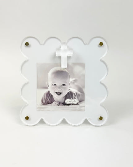 White Acrylic Frame with Cross Picture Frames in at Wrapsody