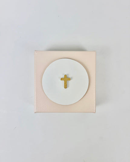 Pink Canvas with Tiny Cross Intaglio Home Decor in at Wrapsody