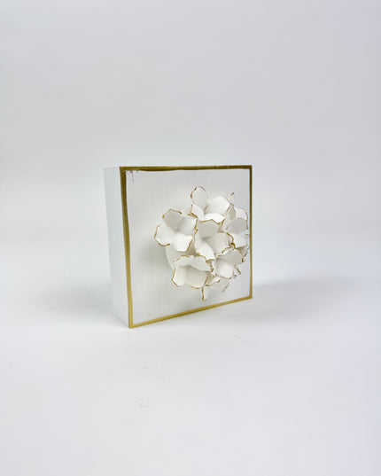 White Flower Plaque Home Decor in at Wrapsody