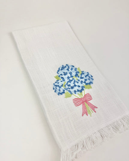 Hydrangea Fringe Towel Kitchen Towels in at Wrapsody