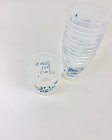 Mahjong Night Frosted Cup Set Drinkware in at Wrapsody