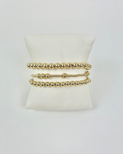 Extends Hope Gold 6mm Bracelet Stack Bracelets in at Wrapsody