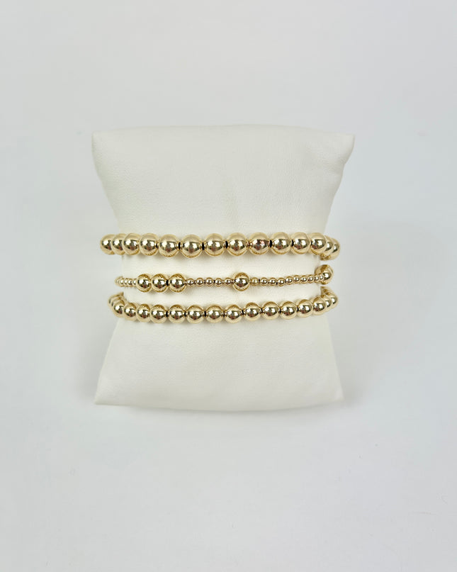 Extends Hope Gold 6mm Bracelet Stack Bracelets in at Wrapsody