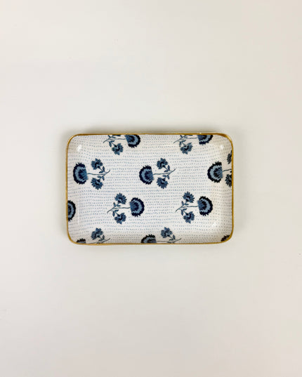 Floral Dot Pattern Tidbit Tray Home Decor in at Wrapsody