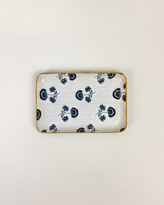 Floral Dot Pattern Tidbit Tray