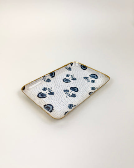 Floral Dot Pattern Tidbit Tray Home Decor in at Wrapsody