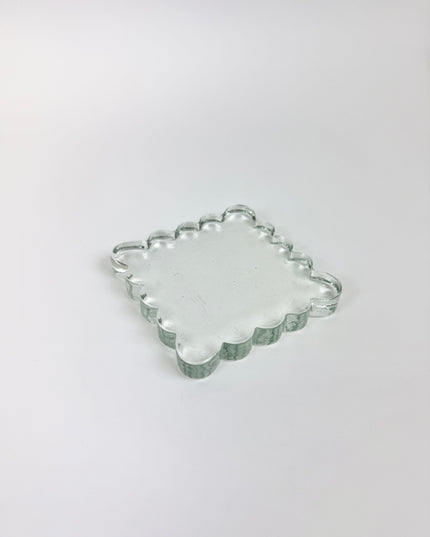 Scalloped Glass Coaster Set