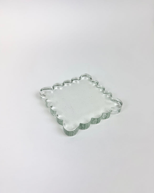 Scalloped Glass Coaster Set