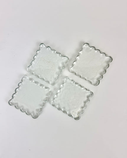 Scalloped Glass Coaster Set