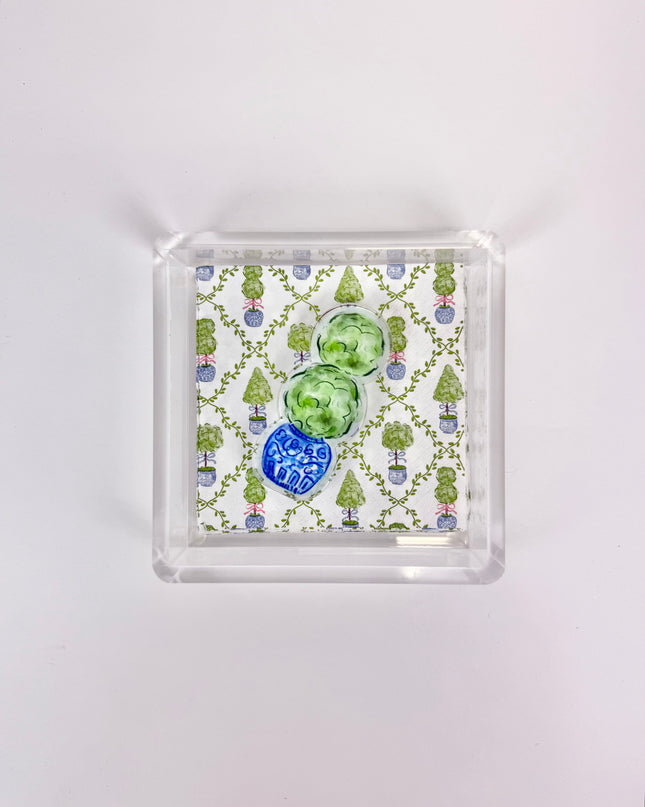 Napkin Holder with Topiary Weight