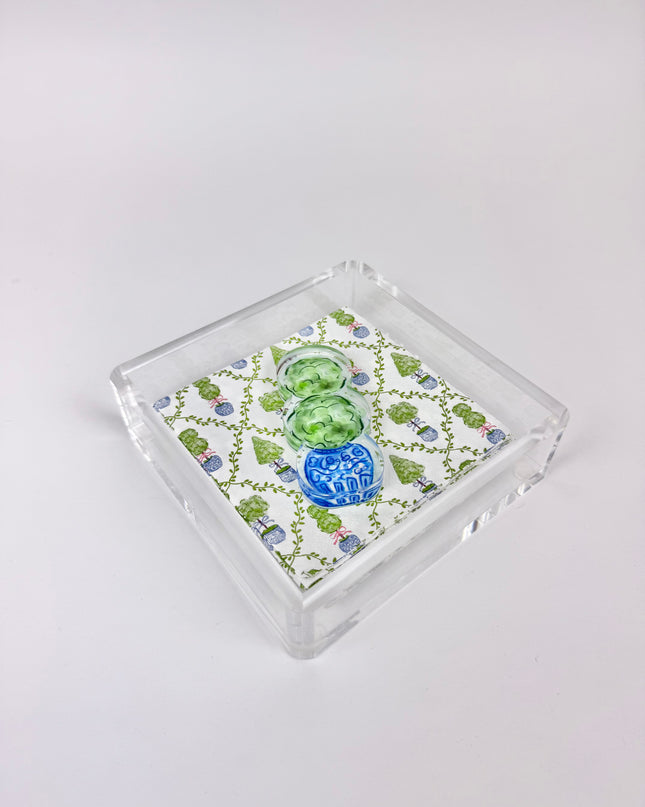 Napkin Holder with Topiary Weight