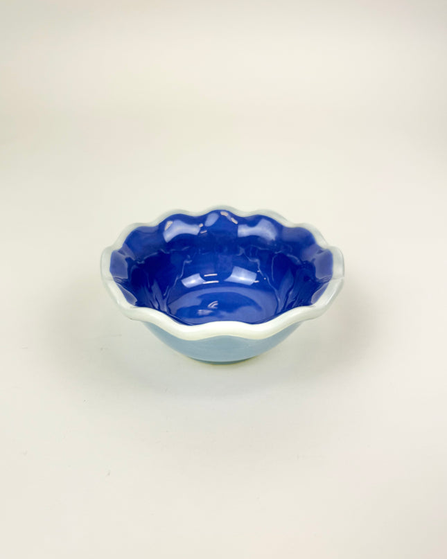 Colorblock Iris Blue Dipping Bowl