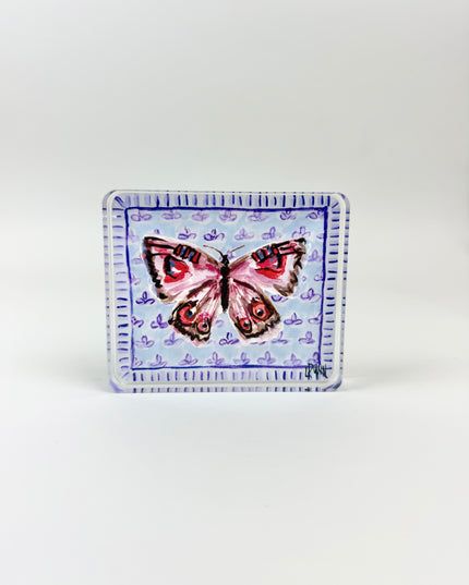 Butterfly Fleur De Lis Acrylic Block Small