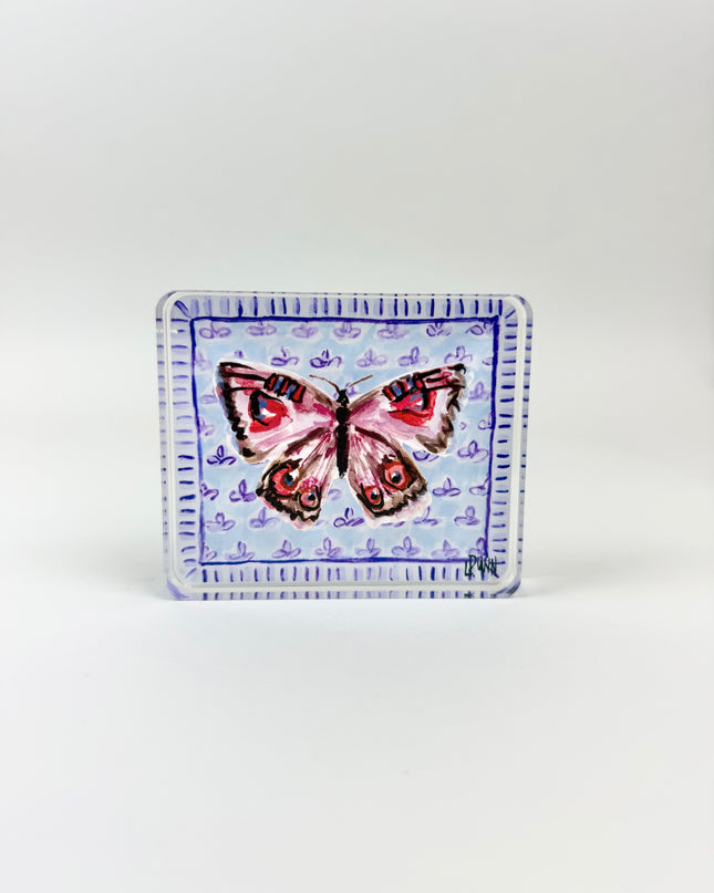 Butterfly Fleur De Lis Acrylic Block Small