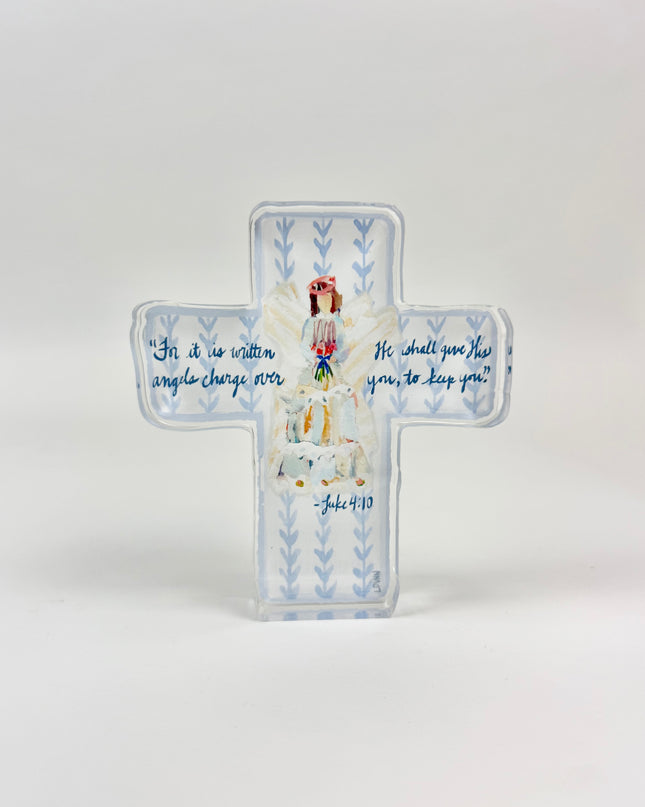 Angels To Watch Over Us Acrylic Cross